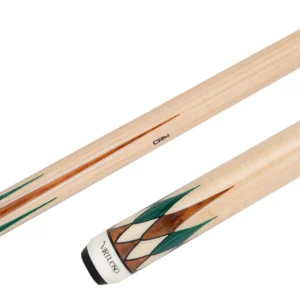 Predator CRM Virtuoso Natural Curly Maple / Green Malachite Carom Cue and 3-Cushion Cue