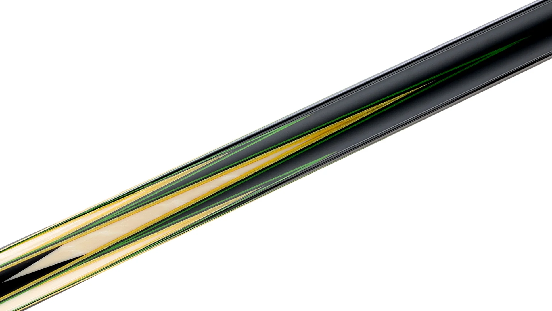 Predator LE True Splice 16 Pool Cue - Ebony with Green/Yellow Points - Leather Wrap - Image 4